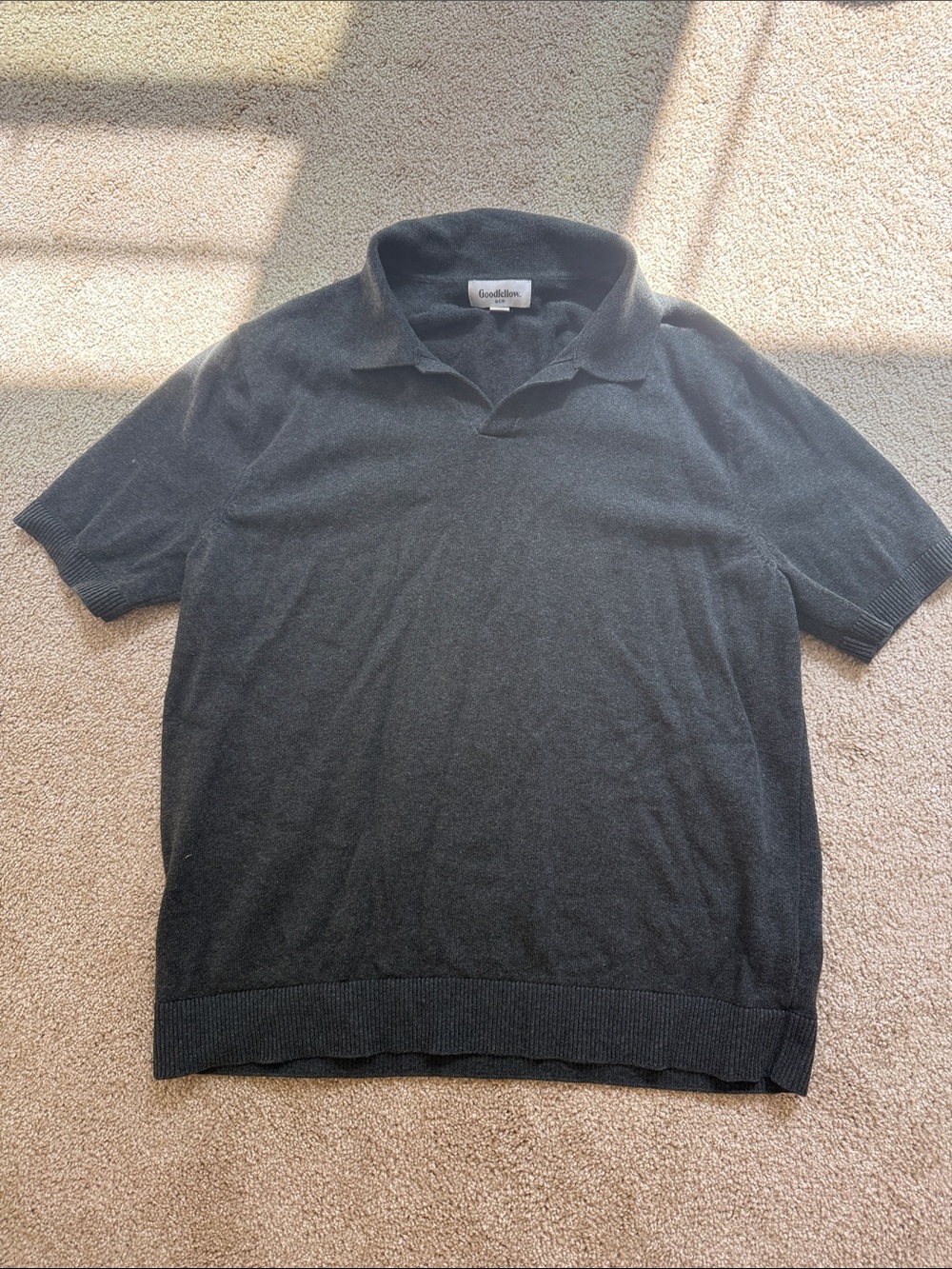 Goodfellow & Co Grey Collared Sweater Shirt Size L